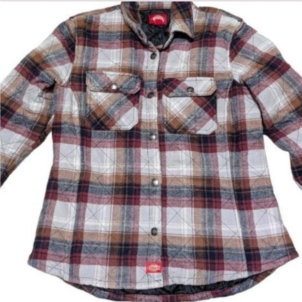 Dickies Flannel Quilted Black lined Jacket